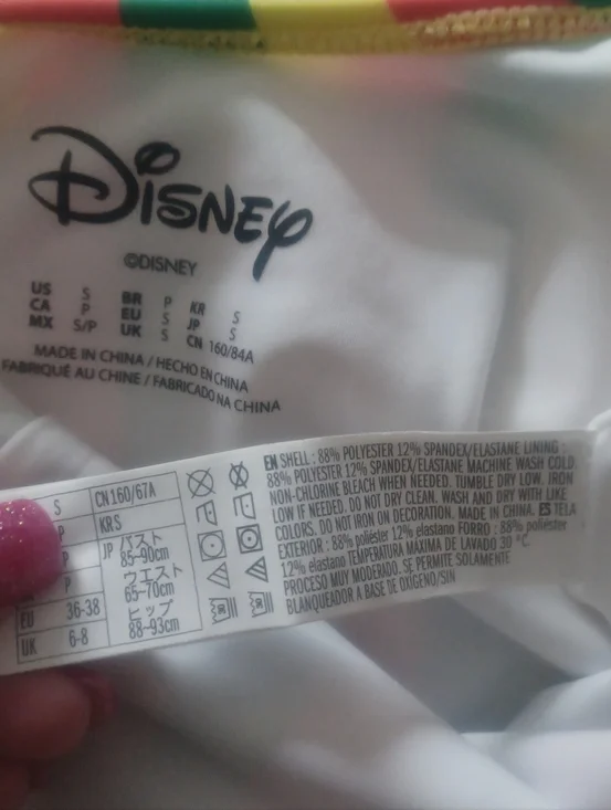 Disney 1pc Swimsuit Mickey Mouse Rasta Reggae Print Sz S - Picture 5 of 5